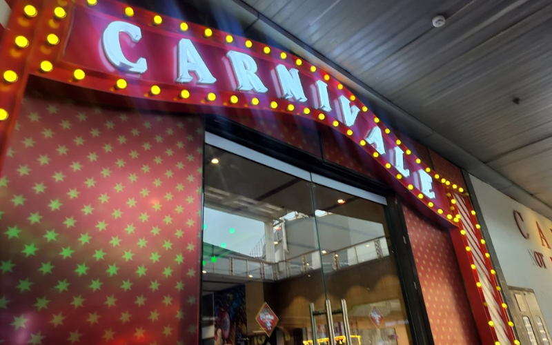 Discover a vibrant carnival-themed, family-friendly food court serving multi-cuisine delights — where fun, flavors, and festive vibes come together!